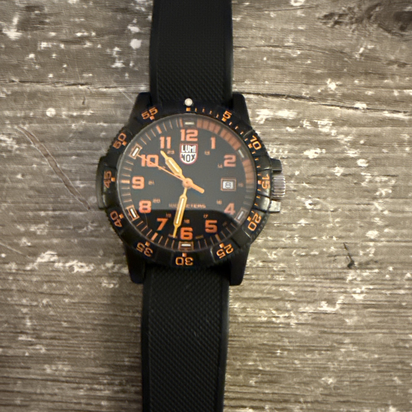 Luminox Leatherback Sea Turtle Giant 0320 black & orange Men’s watch Working