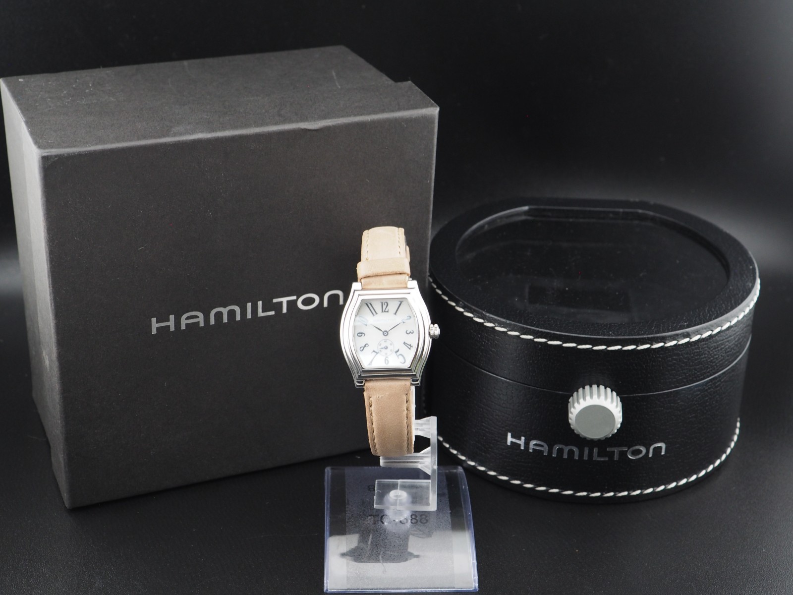 Vintage N MINT Hamilton Dodson 051110 Shell Dial Small Seconds Qz Womens Watch