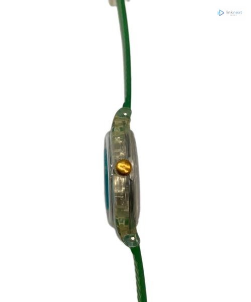 Swatch Automatic Men’s Watch Green Strap Transparent Case