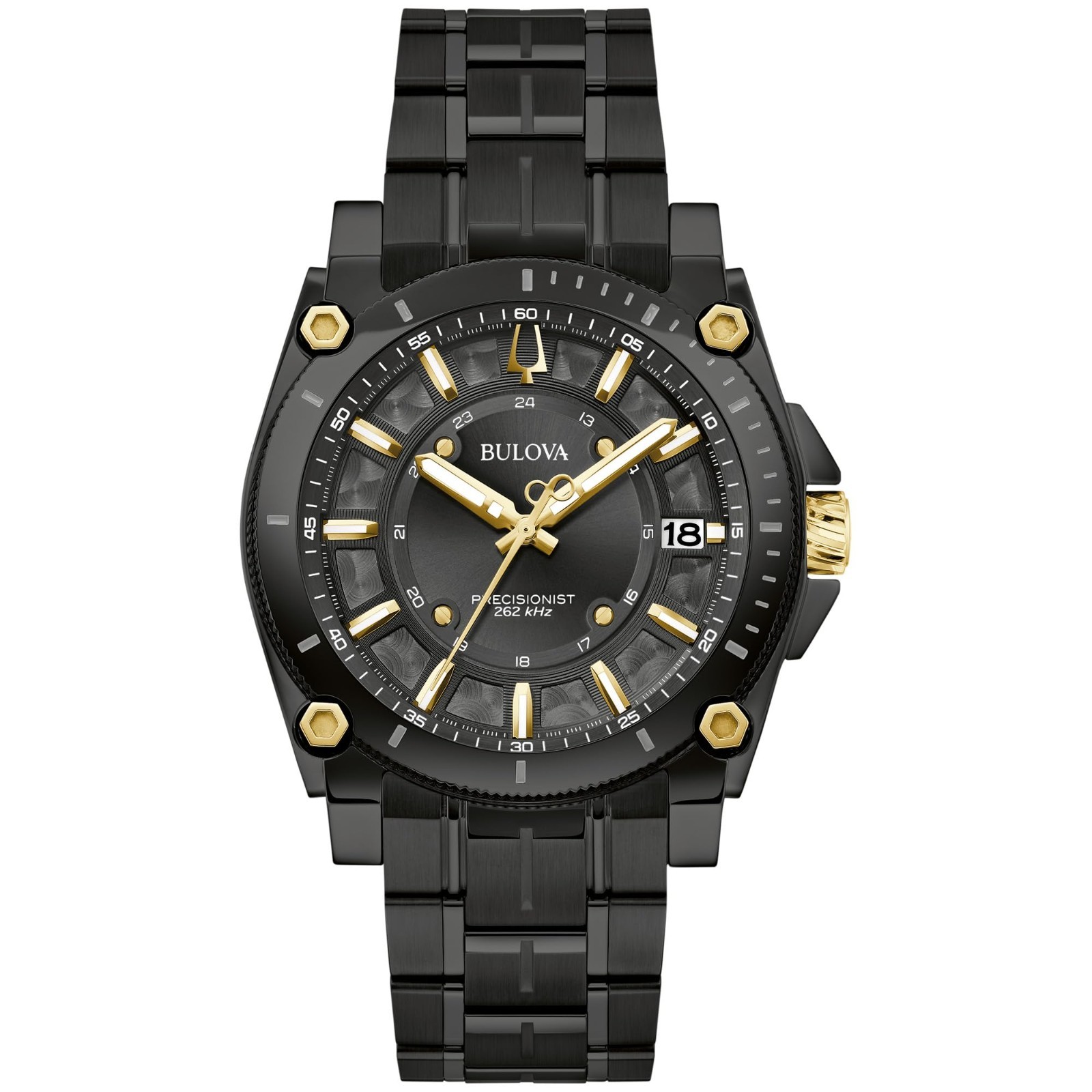 Bulova 98B408 Icon Precisionist Black IP 40mm Watch New