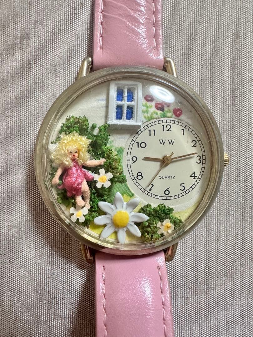 Fan Watch Fairy Garden Flowers One-of-a-kind Dollhouse Crafts