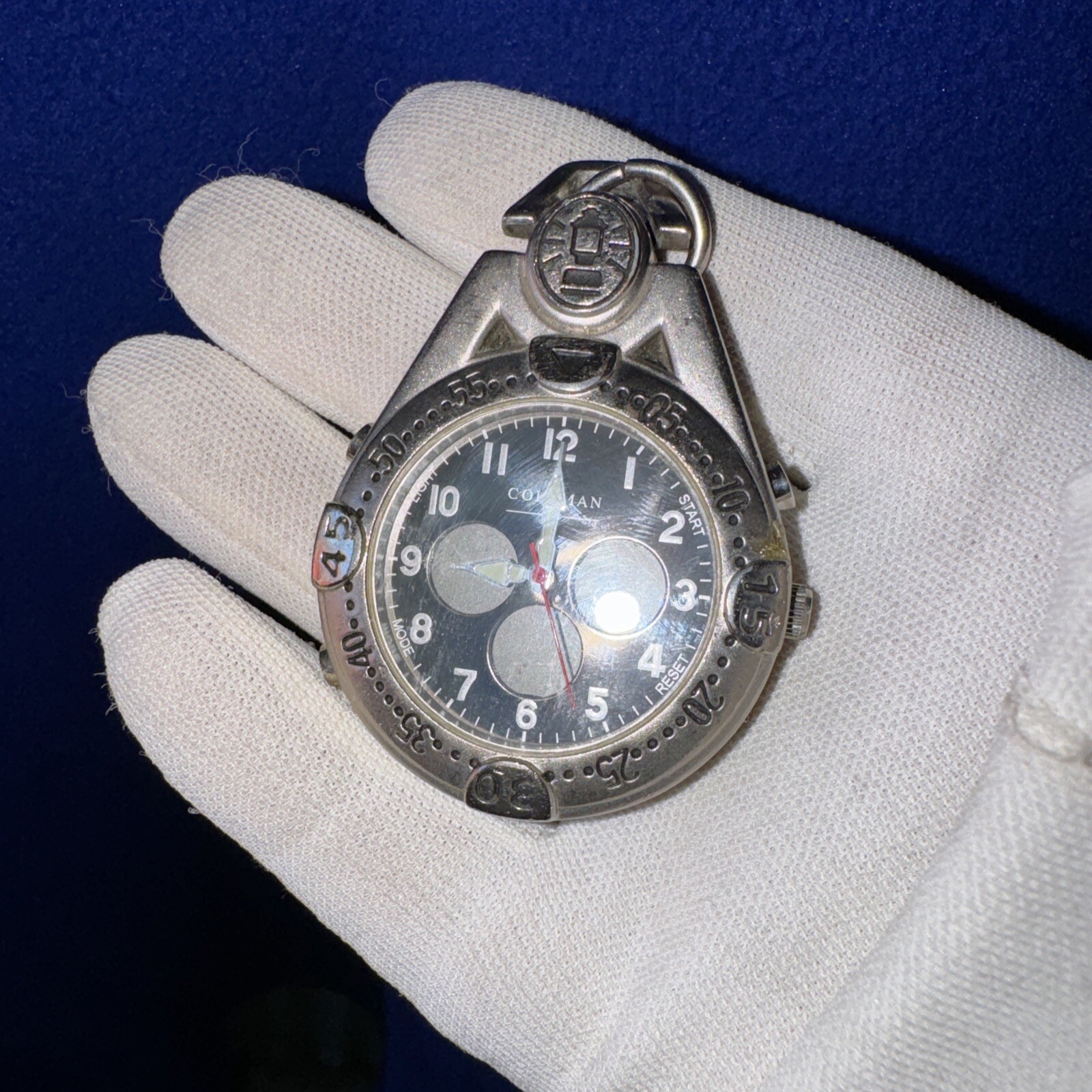 2003 Coleman Outdoors Pocket Indiglo Watch Need Battery & Possible Cleaning
