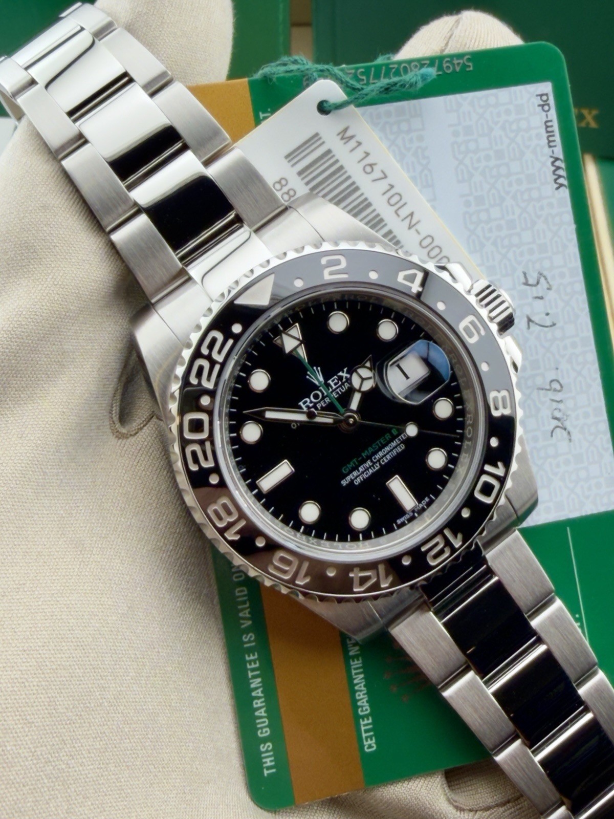 2016 Rolex GMT-Master II 116710LN Black Bezel Complete Set Men’s Watch B&P