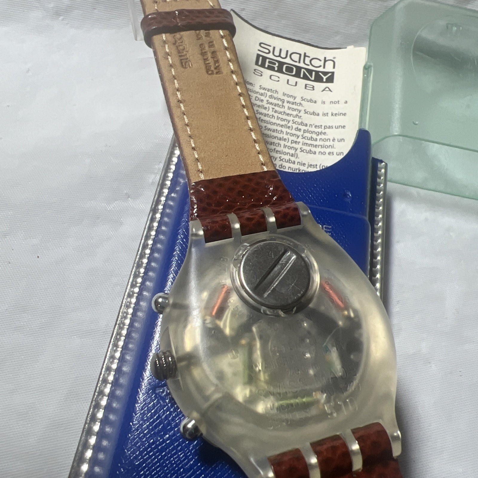 Swatch AquaChrono Watch OVERBOARD SBK105 w/ Case & Papers 1995 NOS Gents