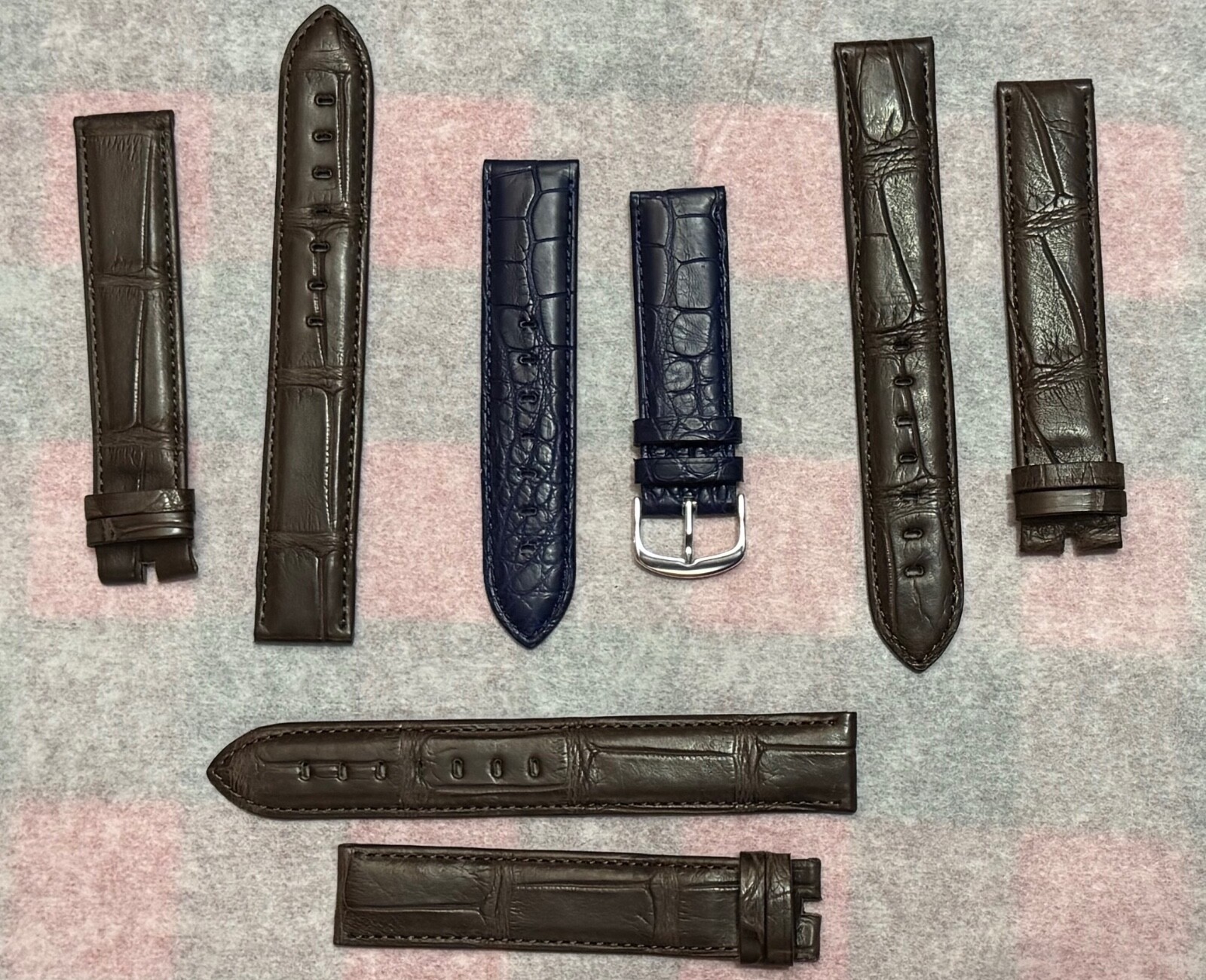 LOUISIANA FARM Padded Alligator Watch Strap Genuine Alligator Leather Fits Rolex