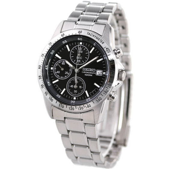 SEIKO SND367P1 Chronograph Stainless Steel Watch SND367 SND367PC