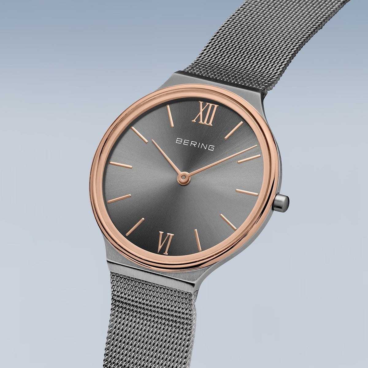 Ladies Bering Watch – Ultra Slim | Polished/Brushed Grey | 18434-369