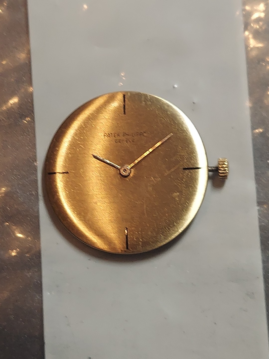 Patek Philippe 18k Yellow Gold Dial,hands And Crown 18 Jewels Manual Cal 175…