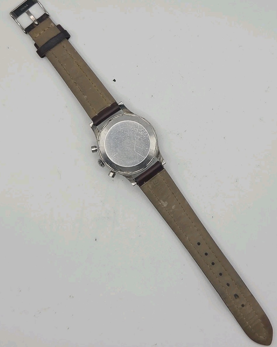 Vtg 1950s Wittnauer 36mm SS Case Two Register Chronograph Original Dial Watch