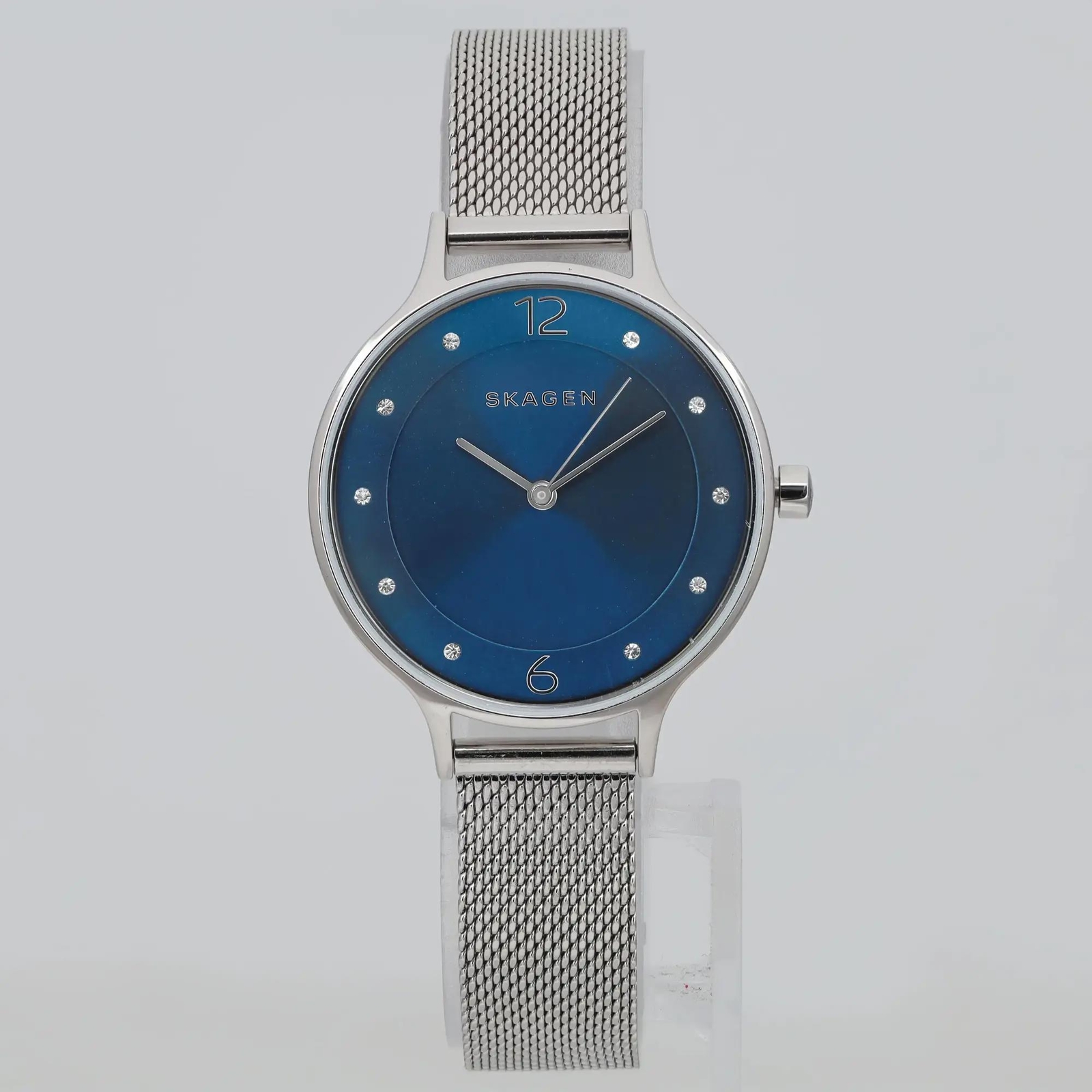 Skagen Anita 30mm Stainless Steel Blue Dial Ladies Quartz Watch SKW2307