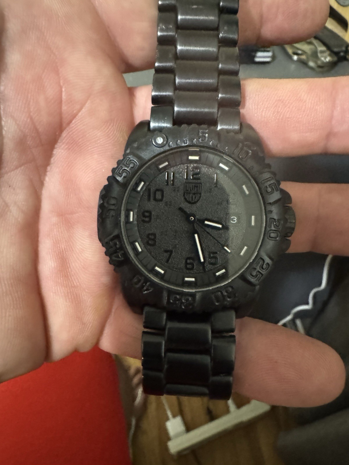 Luminox Men’s Navy Seal Blackout 3150 Stainless Steel