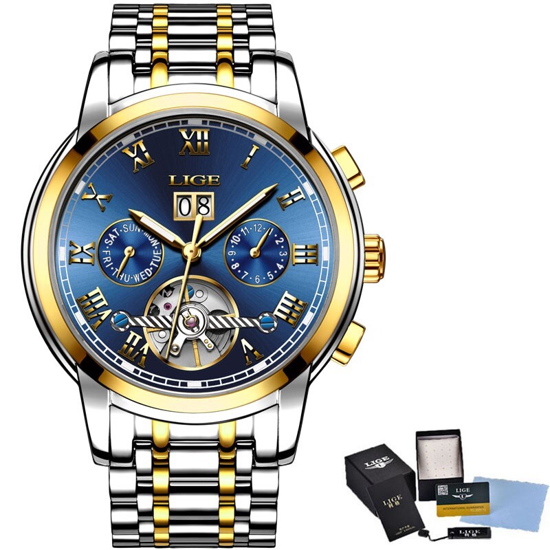 🔥Luminous Men Watch Automatic Mechanical Date Waterproof Man Daily Wristwatches