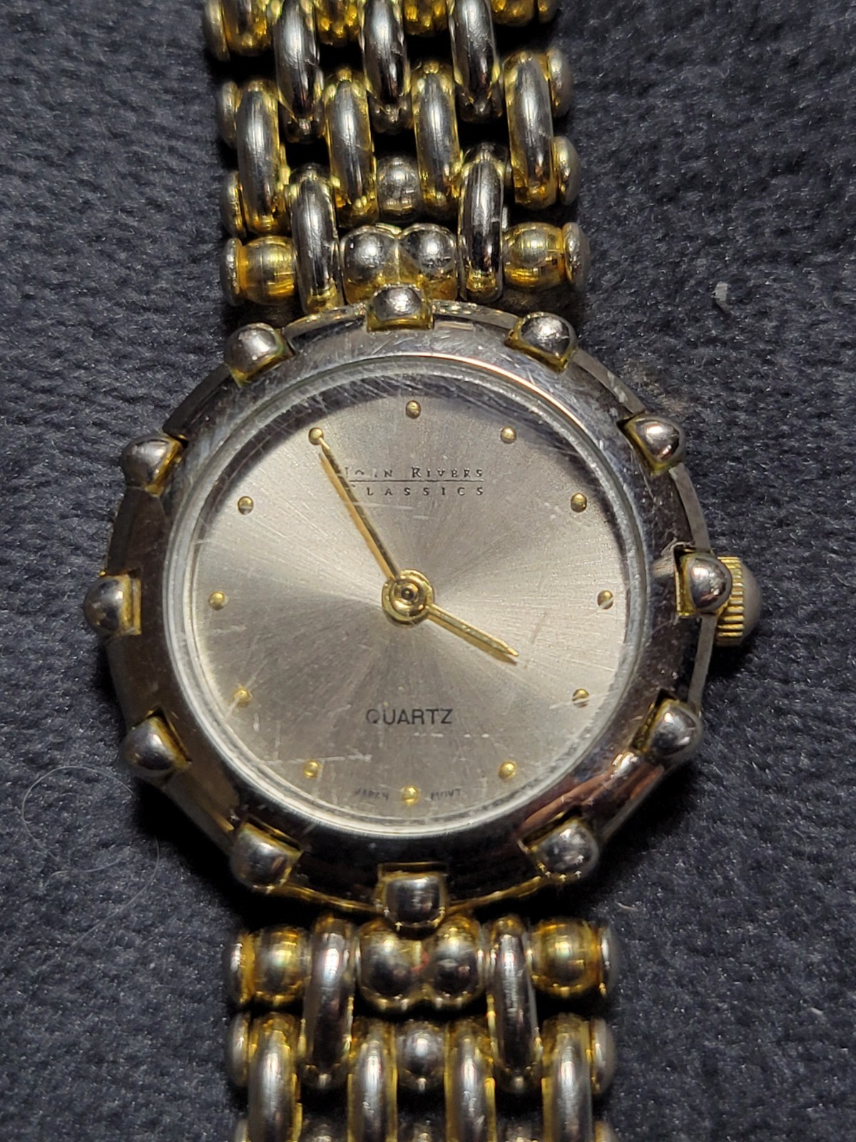 Joan Rivers Classics Women’s Quartz Dress Watch Gold Silver Two-Tone Bracelet