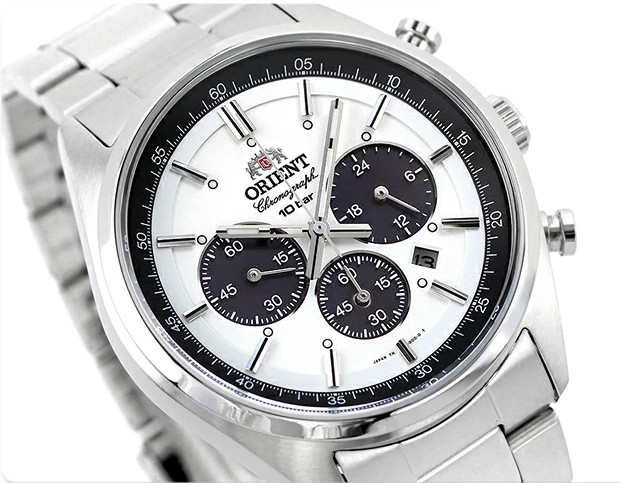 [☆New] ORIENT WV0041TX PANDA Neo70’s White Dial Sport Solar Chronograph watch