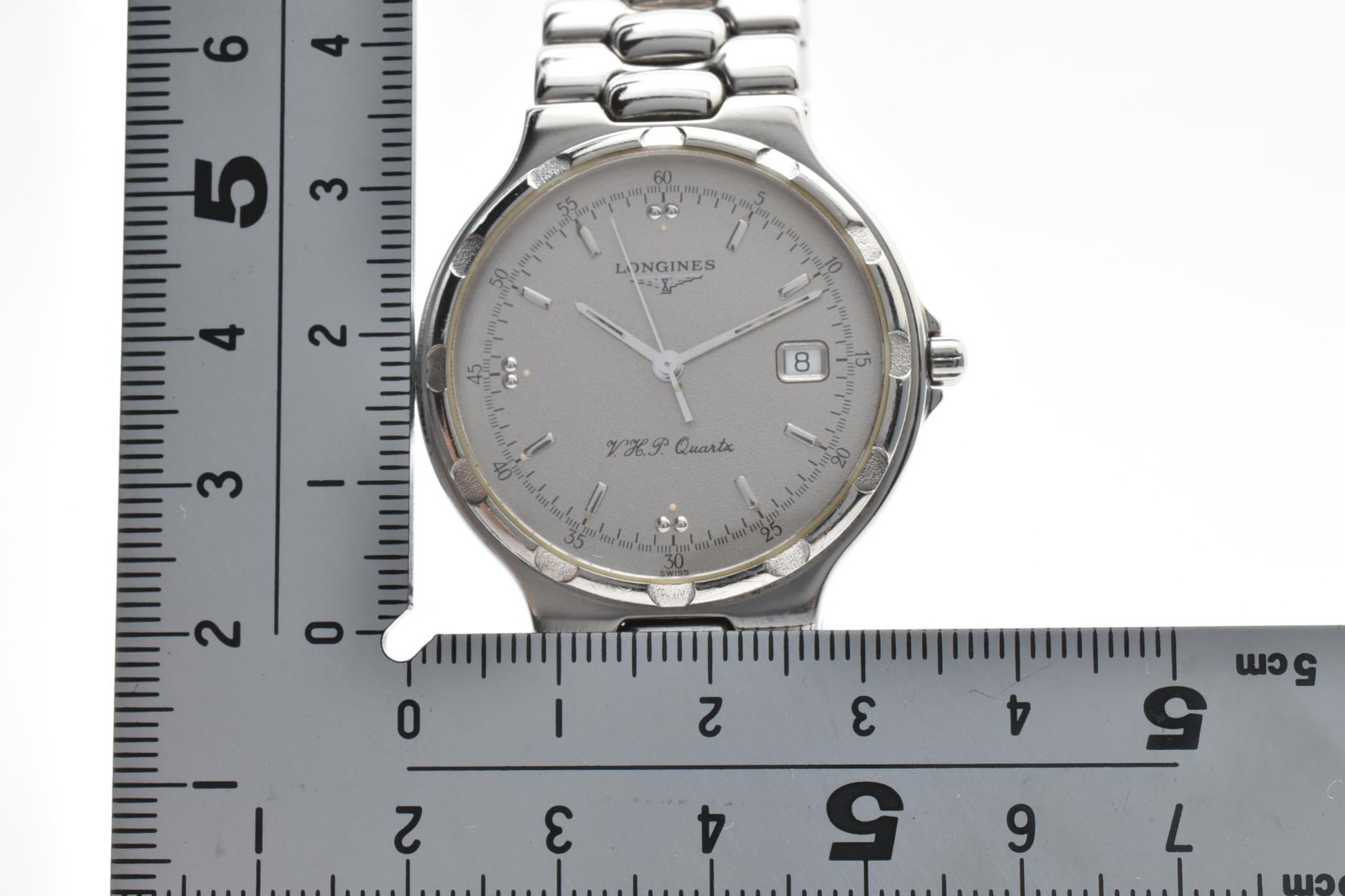 Near Mint New Battery LONGINES Conquest L1.613.4 V.H.P Qz Quartz Men’s Japan