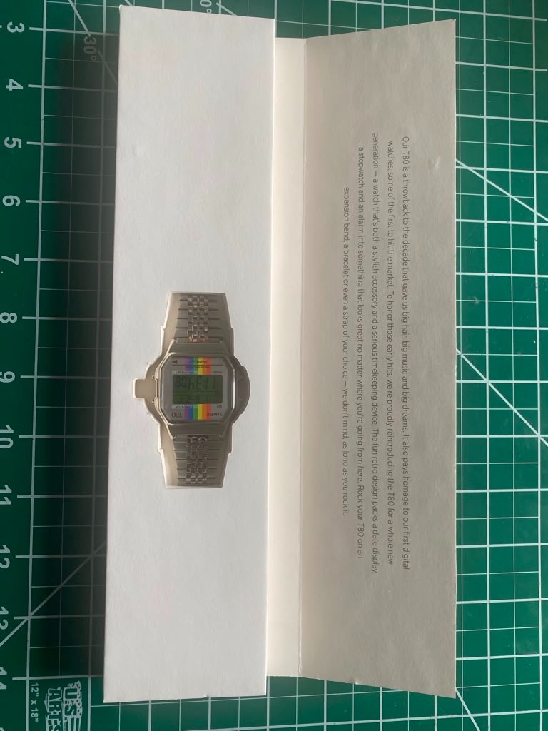 Timex T80 Digital Watch Rainbow Pride Indigo 30meters TW2U70700 (Read Desc)