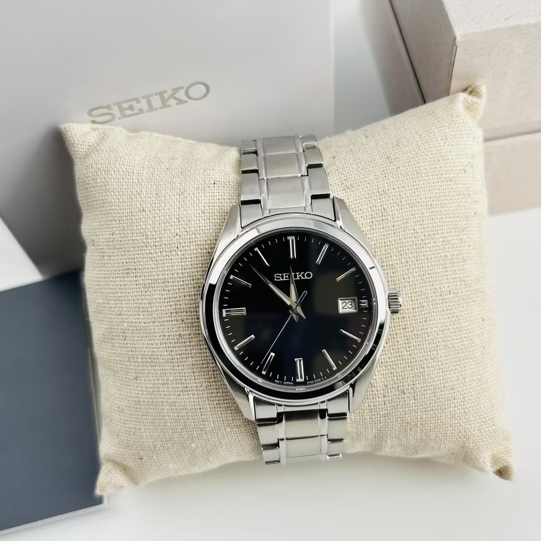 Seiko Essentials SUR311 Black Dial Men’s Stainless Steel Quartz Watch 40.2mm