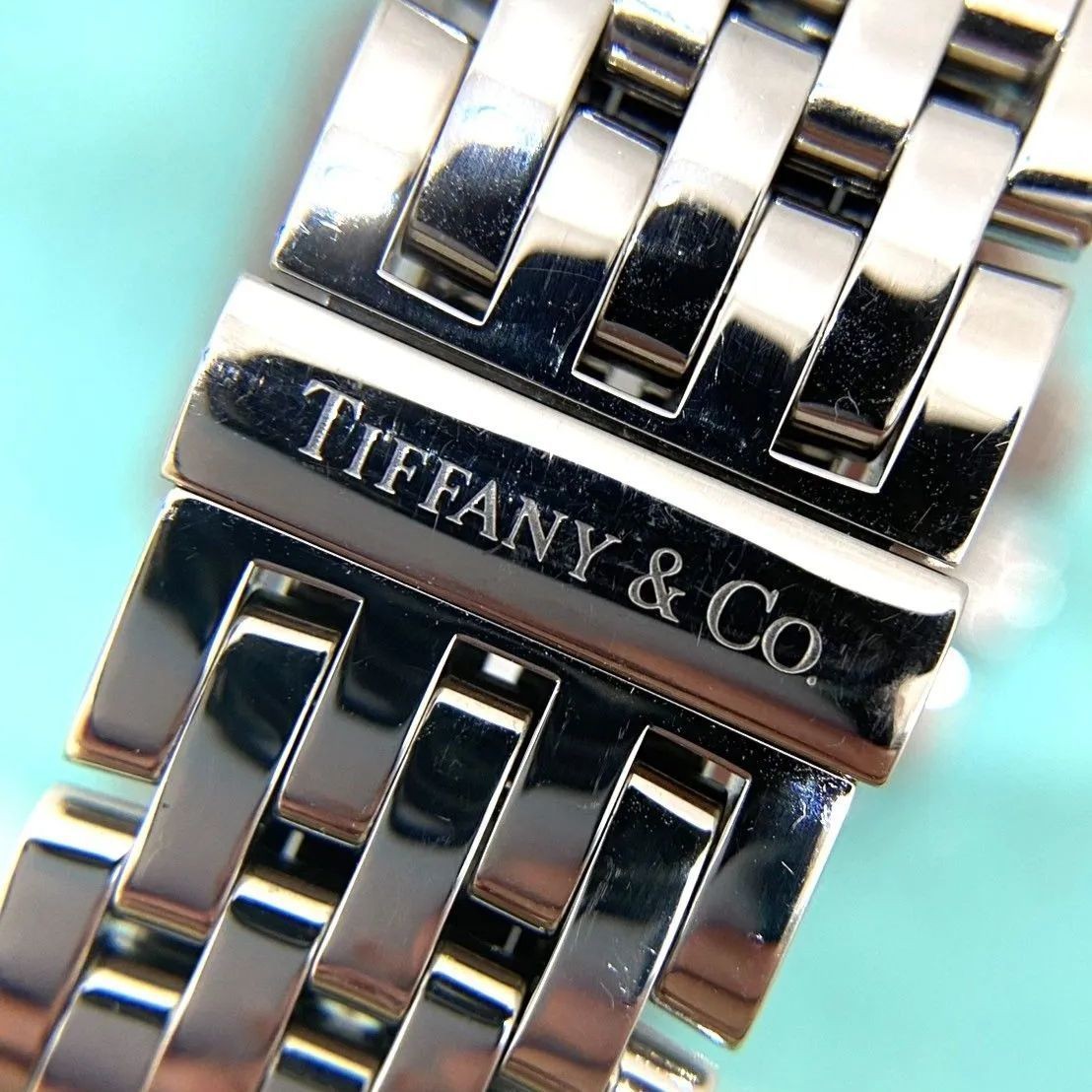Tiffany & Co. Mark Coupe Chronograph Quartz Storage Bag Silver Date Dial Auth