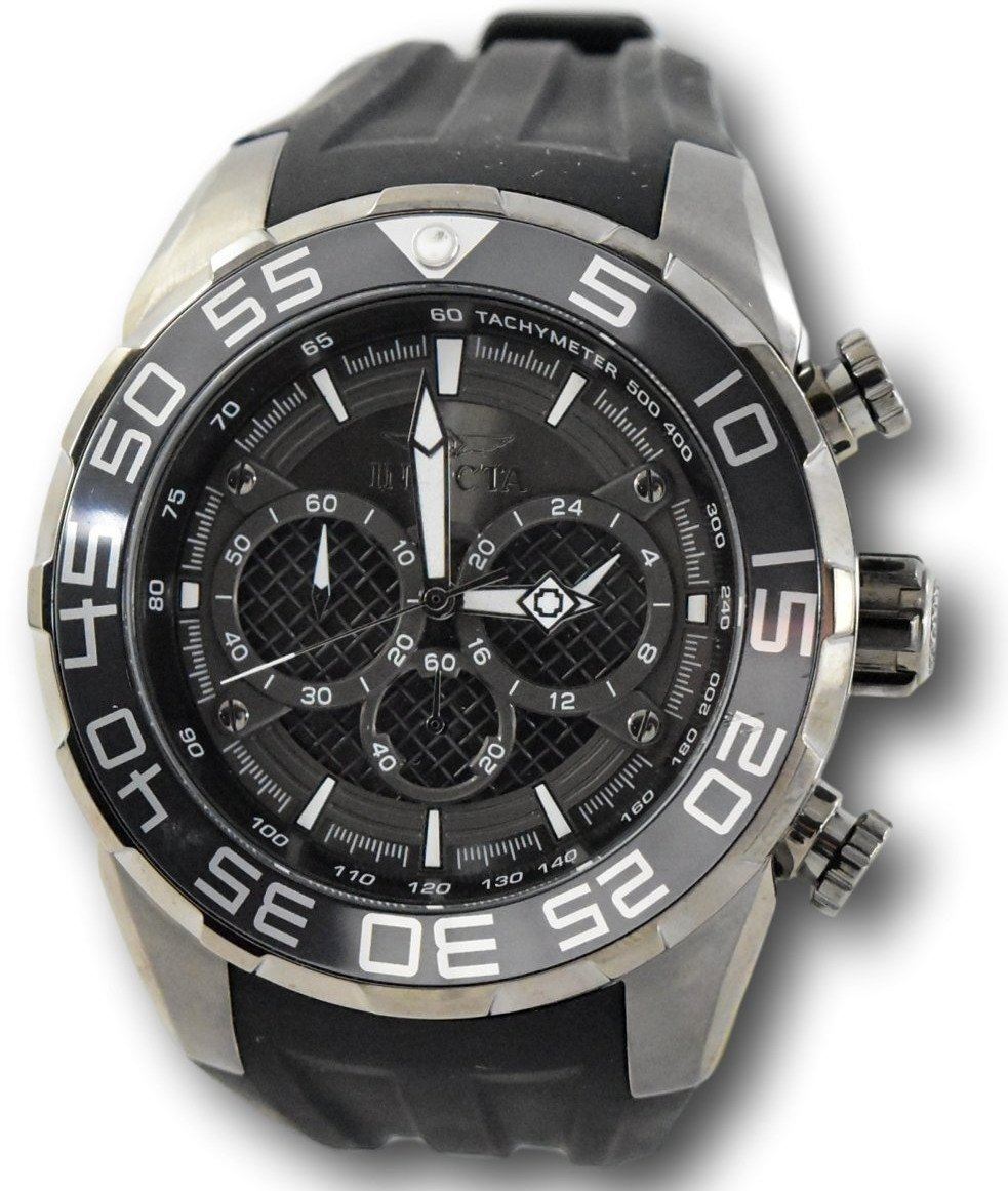 Invicta Speedway Men’s Black Stainless Gray Silicone Chronograph Watch 26308