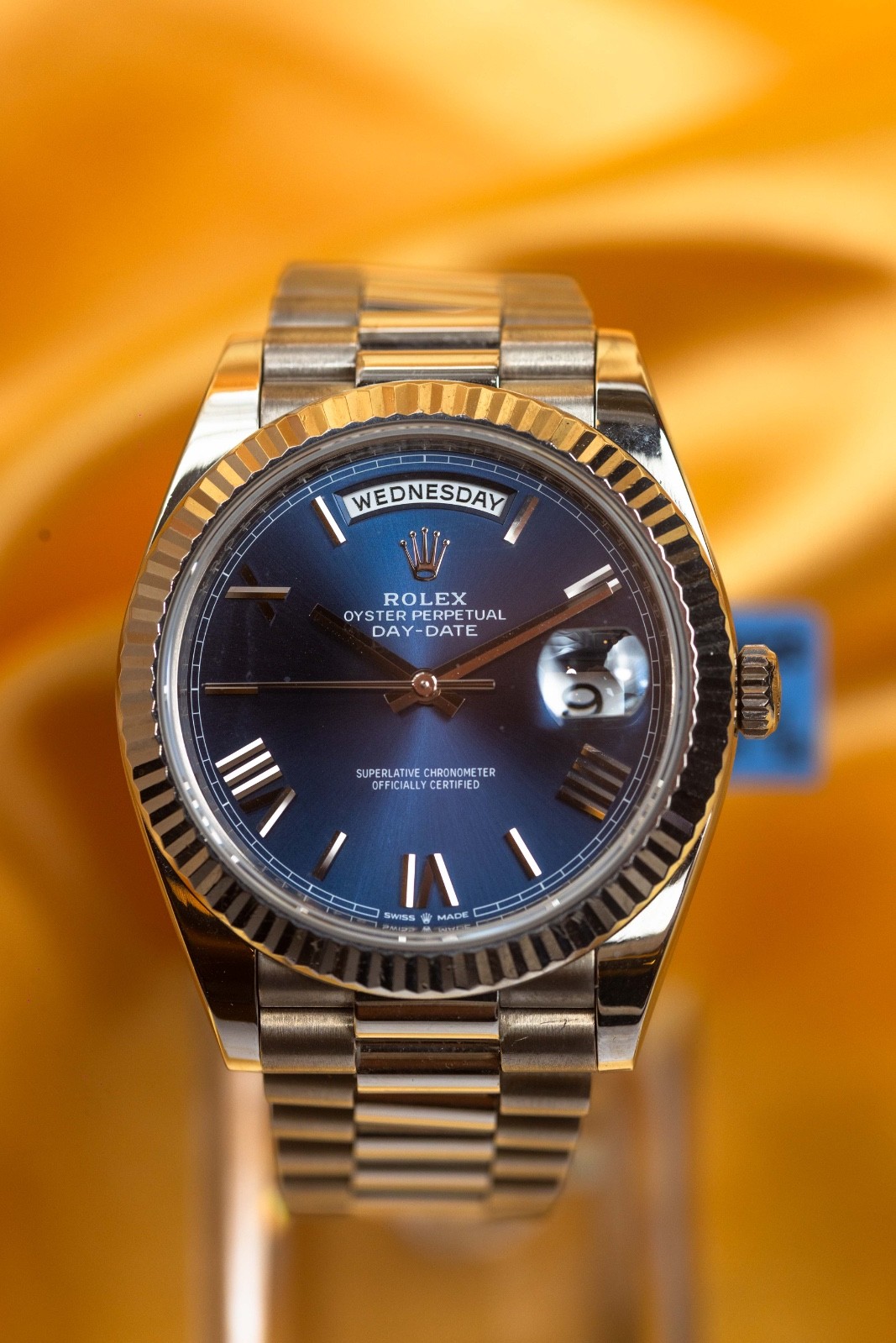 Rolex Day-Date 40m Blue Dial President – 18k White Gold – 228239