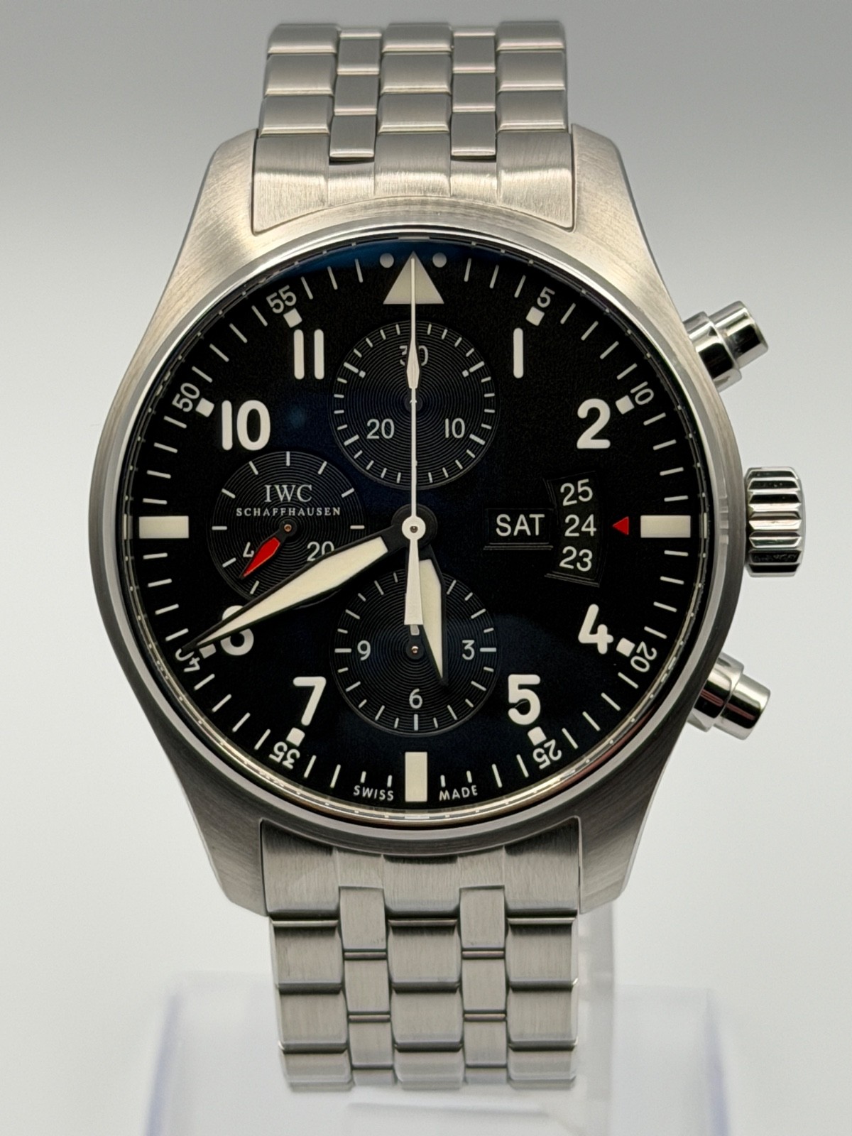 🔥 WEEKEND SPECIAL | IWC Pilot Chronograph IW377704 Black Dial | MINT | Full Set