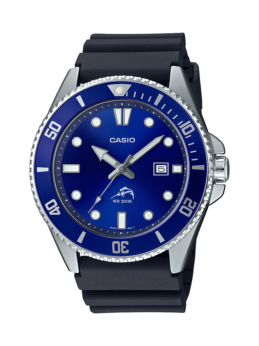Casio Men’s Quartz Date Indicator Black Resin Strap 48mm Watch MDV106B-2AV