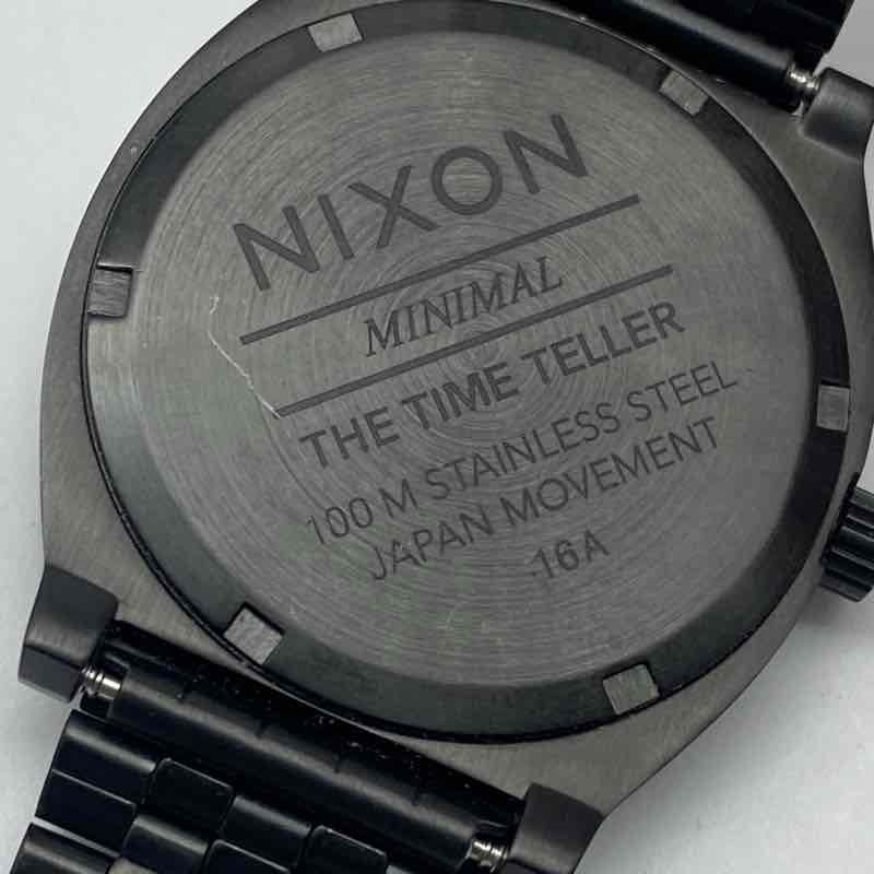 Nixon The Time Teller Men’s Matte Black Stainless Steel Quartz Watch 37mm