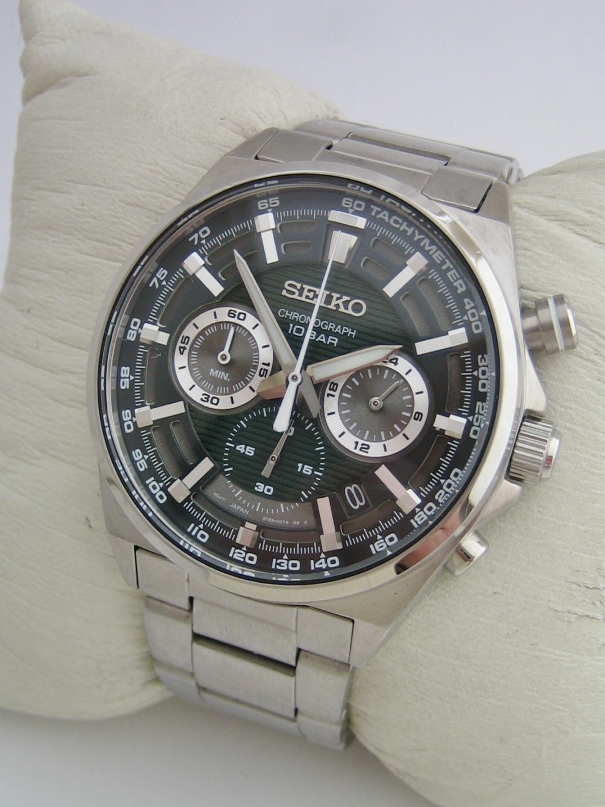 SEIKO WATCH MENS SSB405P1 STAINLESS STEEL CHRONOGRAPH JAPAN 8T63 QUARTZ GENUINE