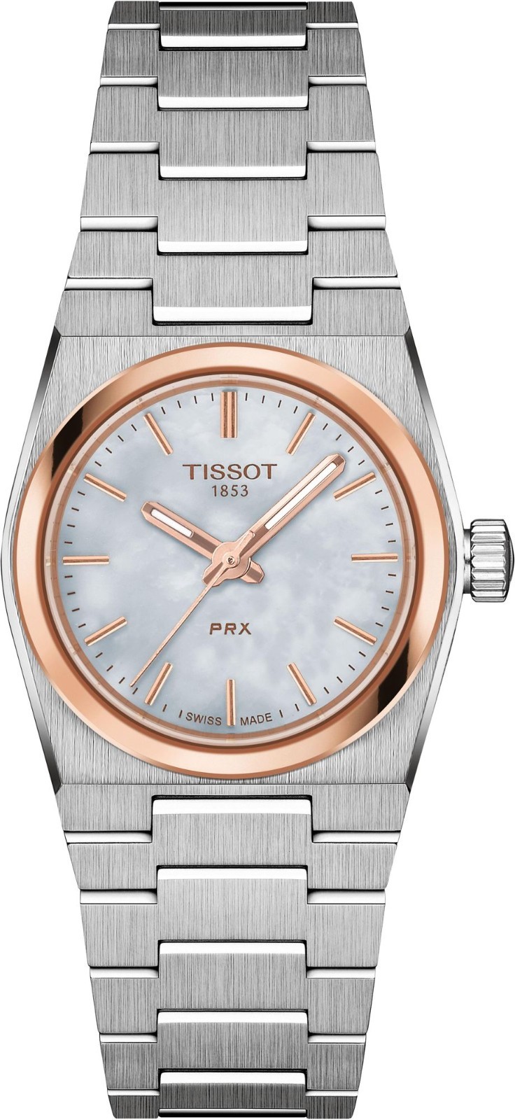 TISSOT WOMENS PRX QUARTZ WATCH T137.010.21.111.00 WHITE MOP -WARRANTY-RRP 345.00