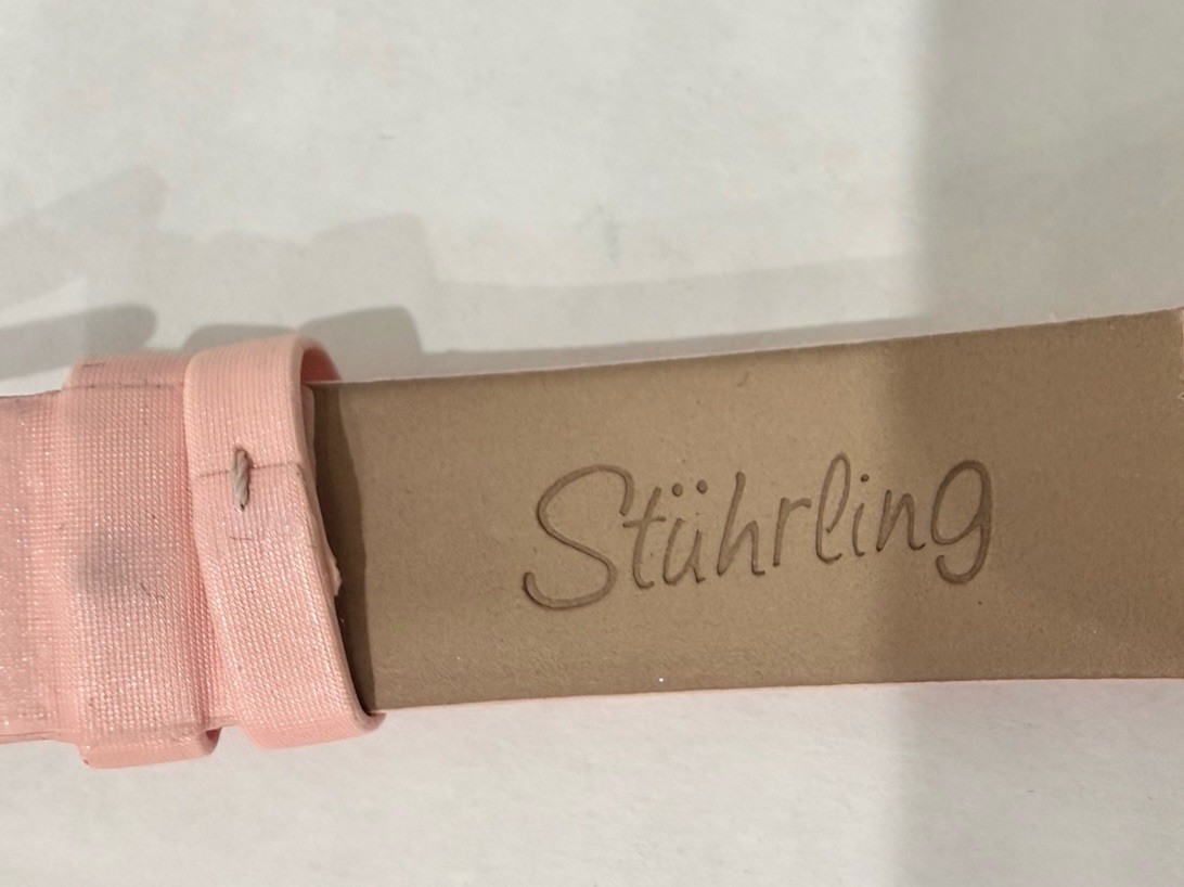 Stuhrling Original Breast Cancer Awareness Pink Ribbon Watch NIB Swiss Quartz