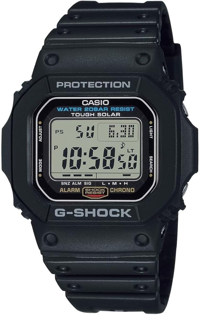 CASIO G-SHOCK Origin 5600 Series World Time Solar Men’s Watch G-5600UE-1DR
