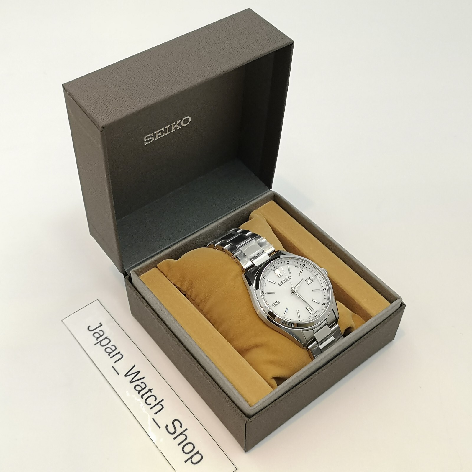 SEIKO Seiko Selection SBTM317 White Solar Atomic Radio Men’s Watch New in Box