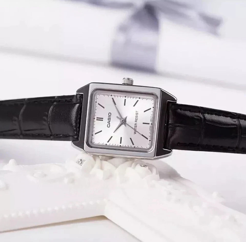Casio LTP-V007L-7E1U Womens Black Leather Vintage Watch