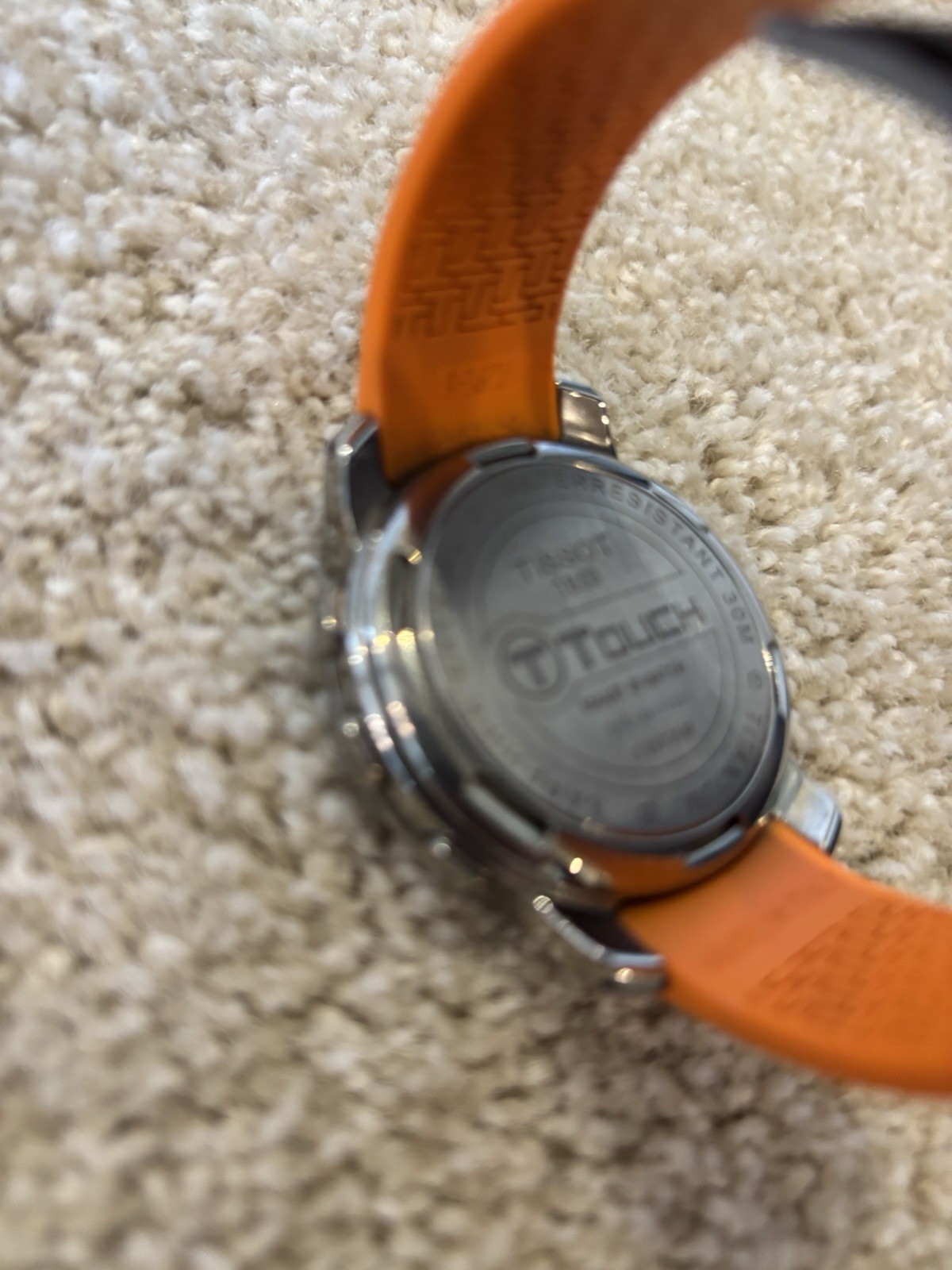Tissot T-Touch Men’s Analog/Digital Quartz Compass Altimeter Orange Strap