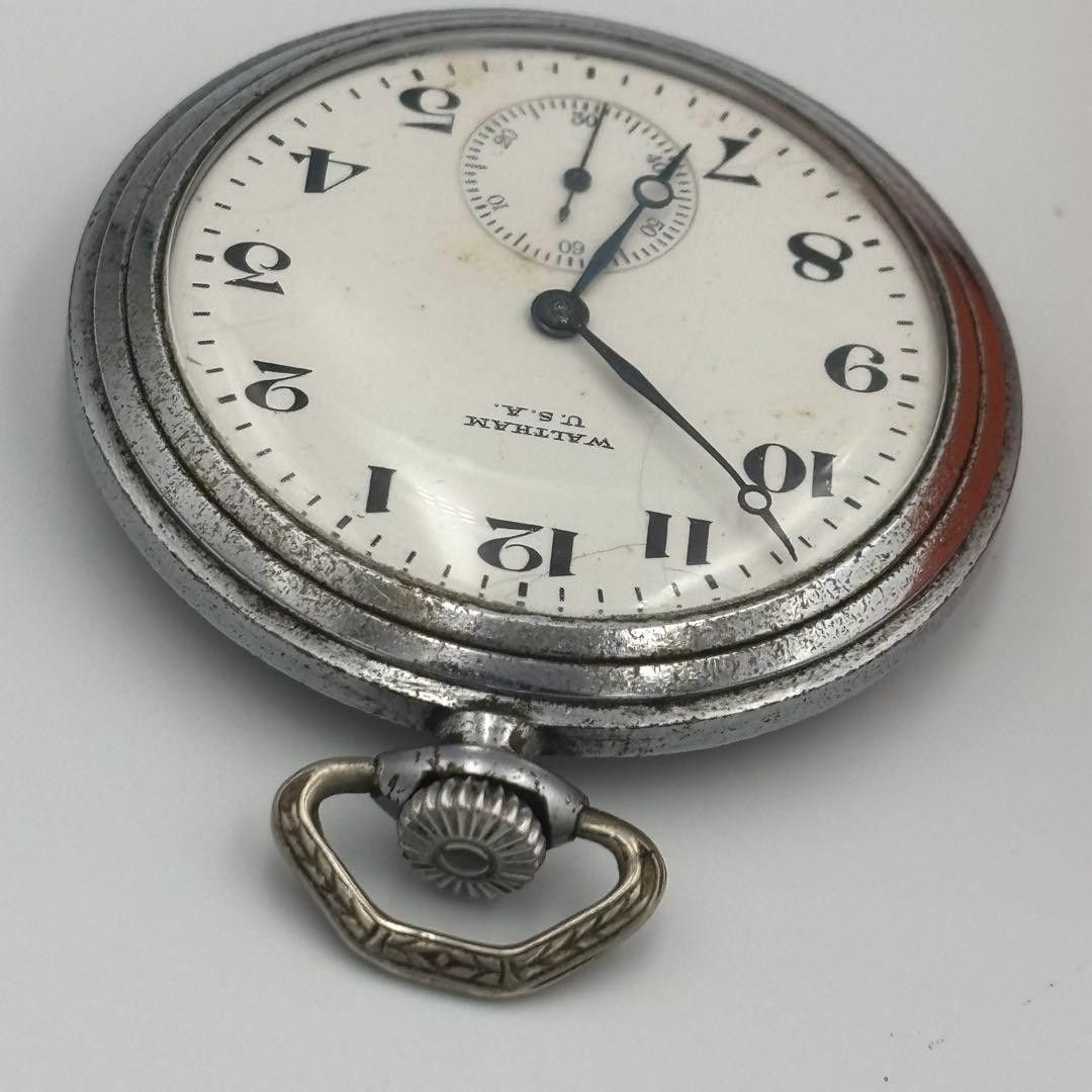 Waltham Manual Small Seconds Pocket Watch 46.3mm Working Used