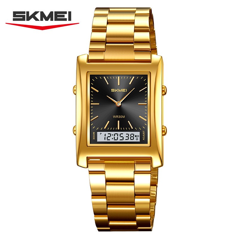 SKMEI Men Electronic Watch Rectangle Wristwatch Male Steel Digital Sport Watches
