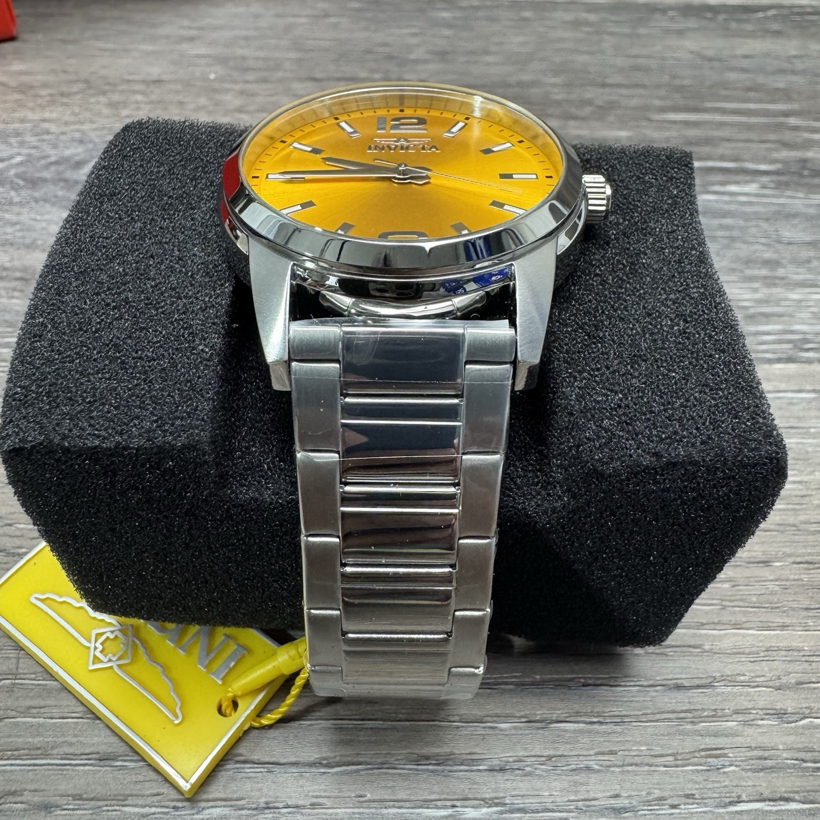 Invicta Celestial Watch Men 43MM stainless Steel Orange Sun Dial 48493