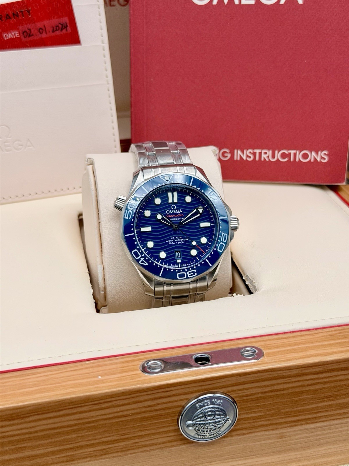 OMEGA Seamaster 300M Blue Wave Dial 210.30.42.20.03.001 Box & Papers 2024