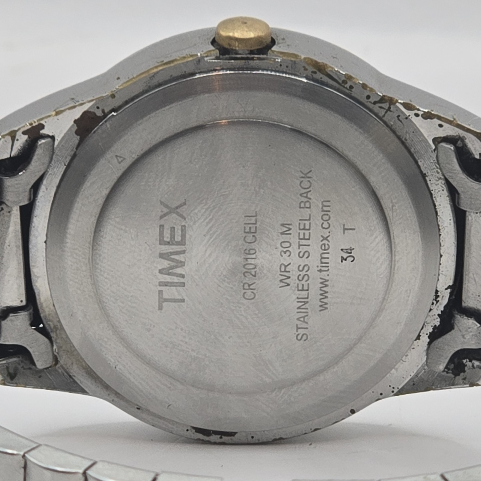Timex Indigo CR 2016 Cell Watch Time Date WR 30M Strech Band