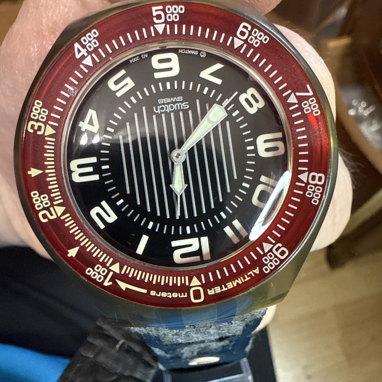 Swatch Watch HEIGHT ALERT SULM100 2005 46.8mm Works New Battery OPEN TO OFFERS