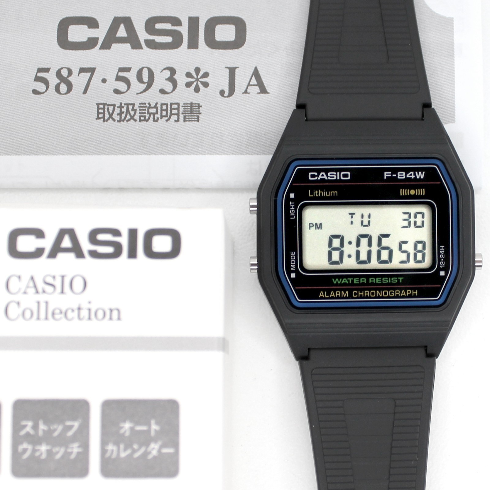 Genuine Casio F-84W-1QJH Black Digital Watch: JDM from Japan, New, UK Stock
