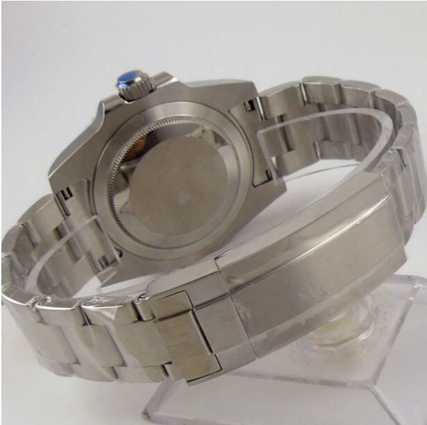 40mm Bliger White Dial GMT Automatic Mens Watch Sapphire Glass Oyster Strap Date