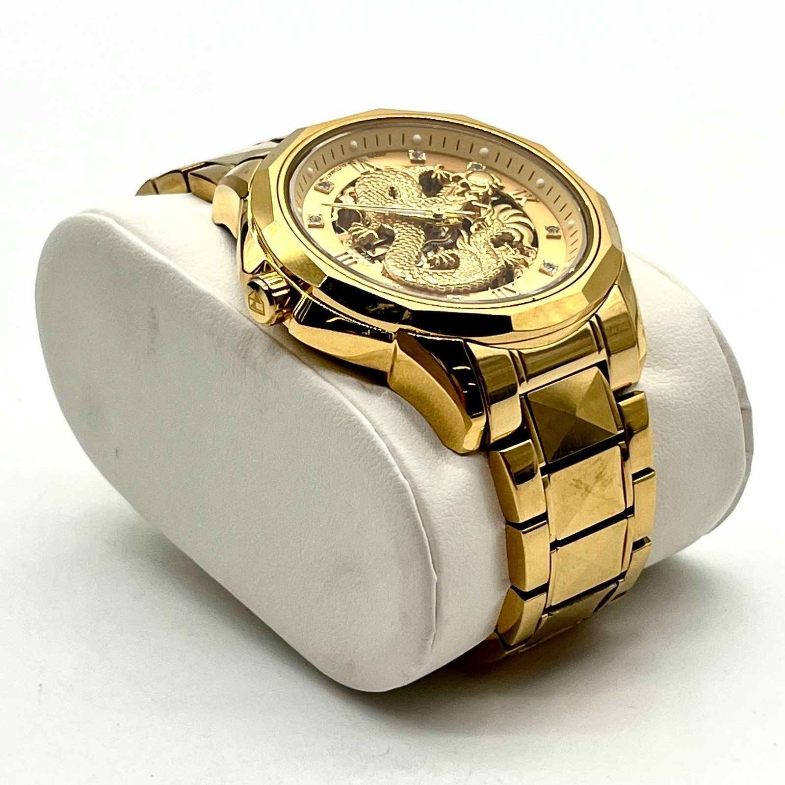 JSDUN Men’s Stainless Steel Case Water Resistant Wristwatch Gold Model 8840