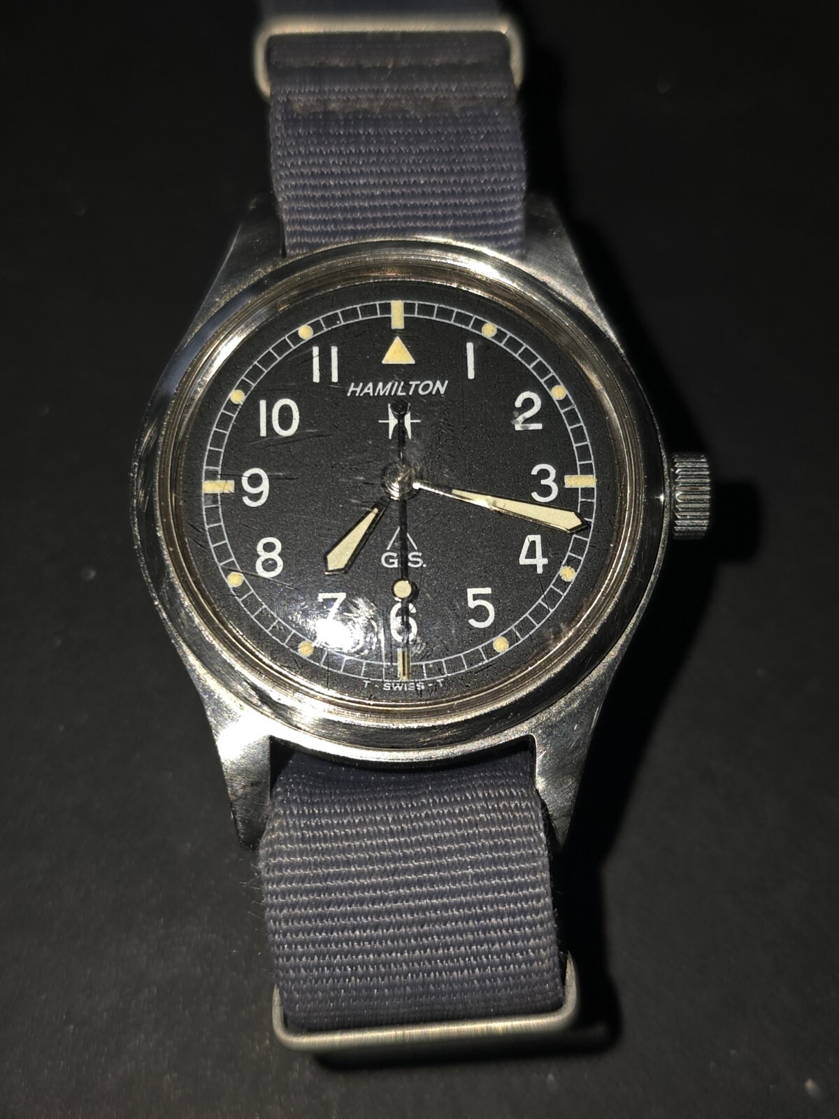 Rare 1960s Hamilton GS 24HR Tropicalized Dial RAF Military Issue Rare