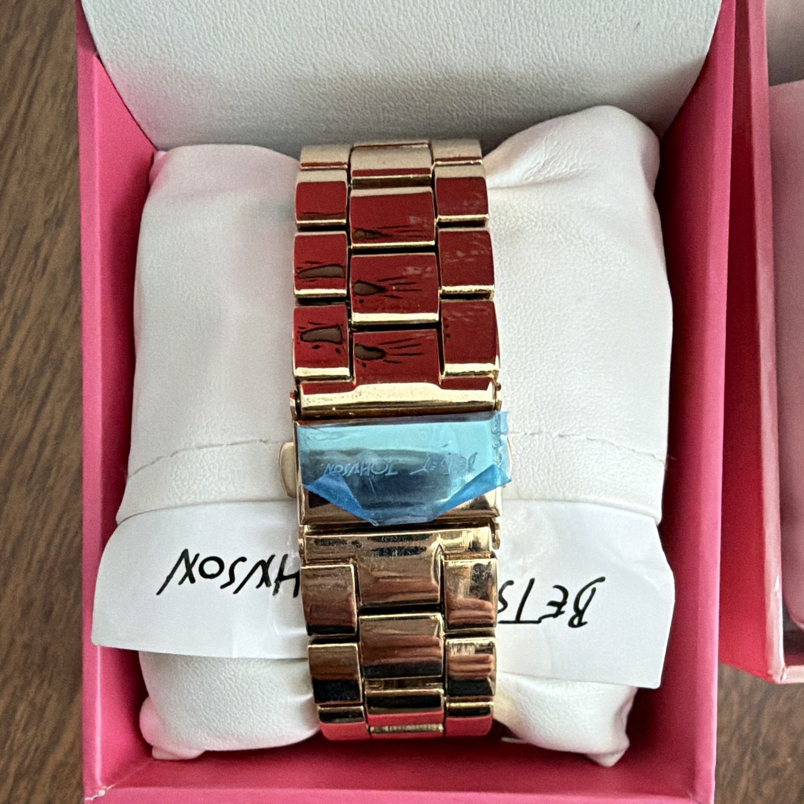 2 Betsey Johnson Women’s Quartz Analog Gold Watches Gem-Set Bezel w/ Boxes