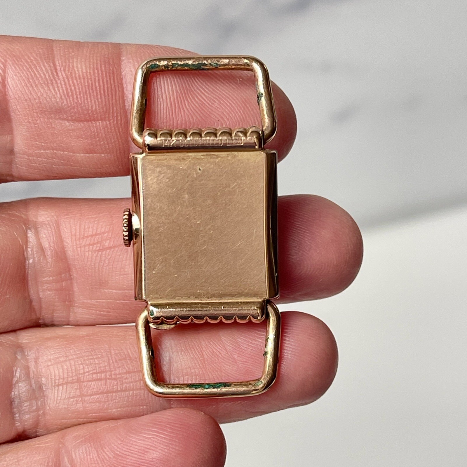 Old LORD ELGIN 14K Rose Gold Filled 21J Wrist Watch Model 559 ~ Running