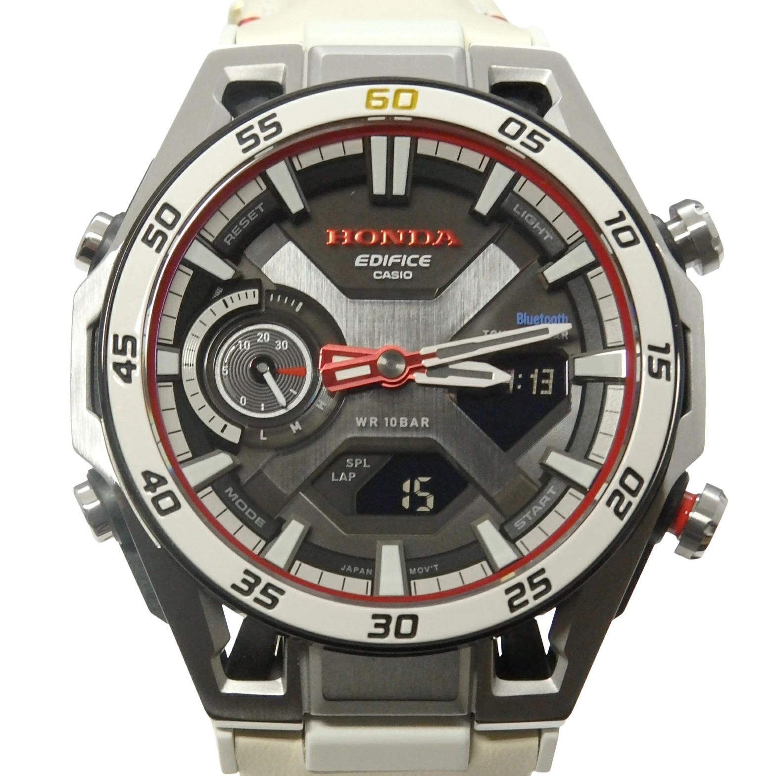 Casio Edifice Honda F1 60th Anniversary Limited Watch Quartz SS Leather From Jap