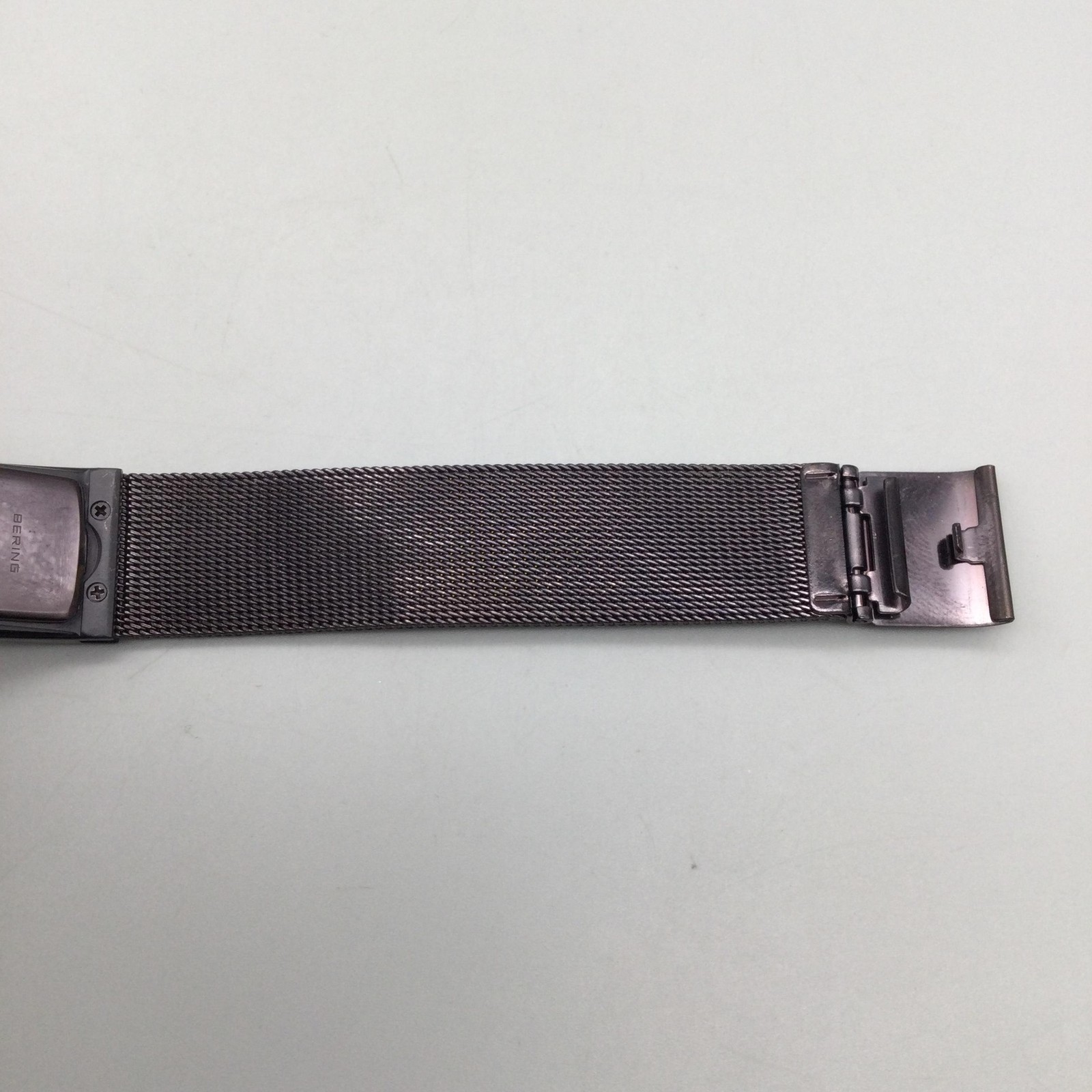 Bering Womens Watch 17mm Brown Mesh Bracelet Diamond Sapphire New Battery