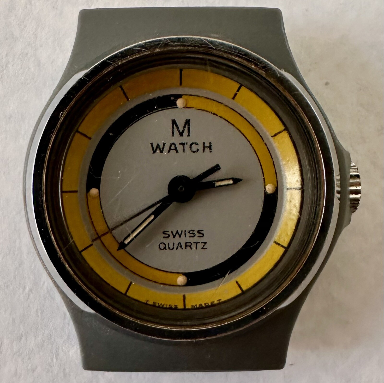 Mondaine Zurich Swiss Quartz Watch For Women M-7602.550 Watch Gray Polymer Body