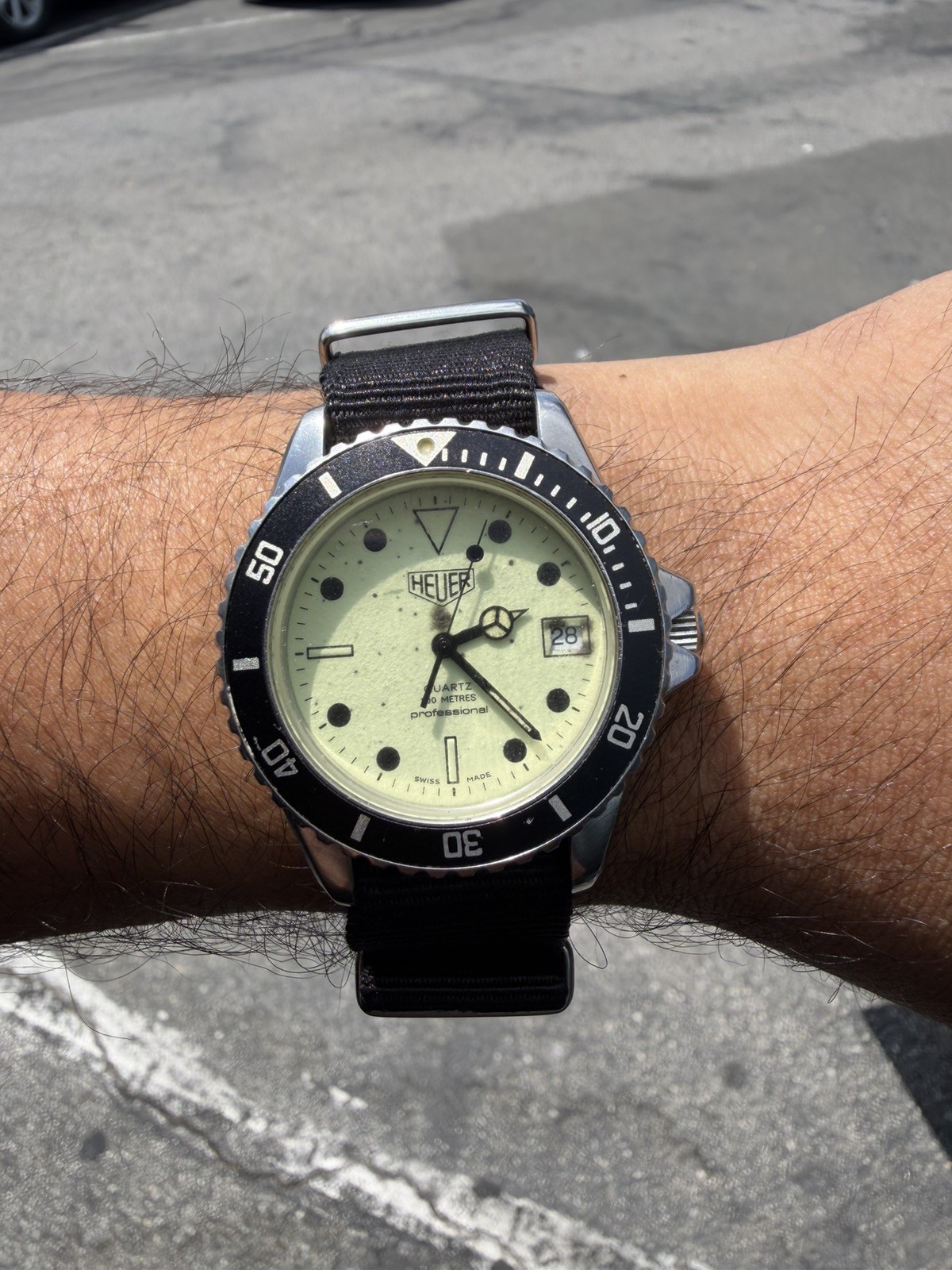 Pre-Tag Heuer Professional 1000 980.113 Full Lume Quartz Dive Watch